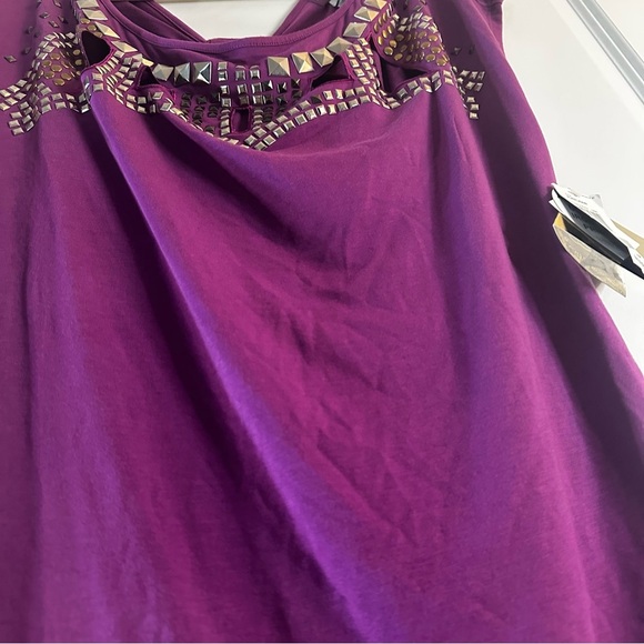 Baby Phat Purple Y2K Embellished Studded Top 1X NWT - Picture 5 of 10